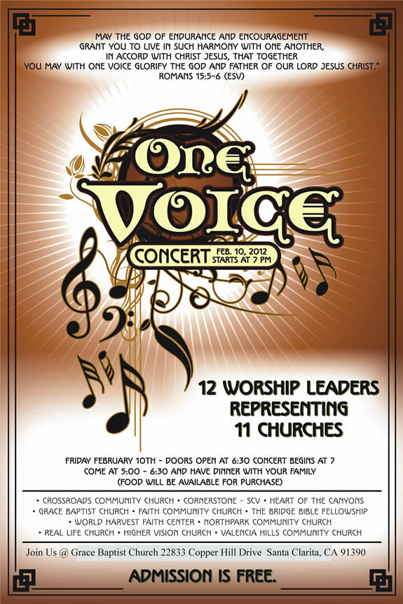 One Voice Concert - February 10th at 7pm
