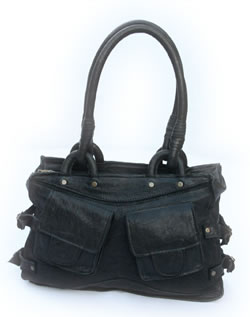 Lesa Wallace leather and suede handbag<BR><strong>Dress