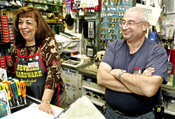 Manager Diane Vradenburg and owner Victor Feany chat with customers