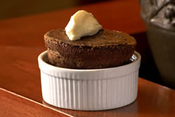 Chocolate Ganache Souffle is a Salt Creek Grille specialty. This made-to-order, fresh- baked double chocolate souffle is served piping hot and finished table-side with a warm chocolate ganache. Gift certificates, private dining room, outdoor fireplac