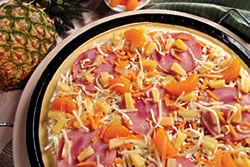 What makes this pizza the Big Kahuna? Canadian bacon, Mandarin oranges, Dole pineapples and a hand-tossed freshly made pizza equate to the best fl avor this side of the Islands. All sizes of pizzas are available for dine-in, take-out or delivery. <st