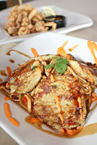 Asian-inspired Pan Seared Cilantro Crab Cakes