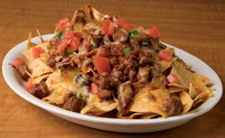 Three Bean Beef Chili Nachos