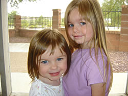 Megan Ann, 2, and Ashley Marie, 3 and a half