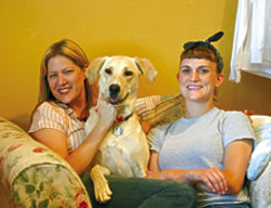 Starpups owner Stephanie Duke (left) and friends