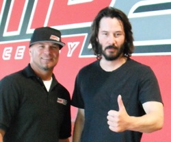 Chris Brooks and Keanu Reeves at MB2 Raceway