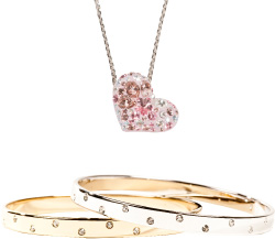 Fake it ‘til you make it, Baby. As brilliant as diamonds without the blindsiding cost, the Swarovski line - including bangles and the Breast Cancer Awareness pendant - are a budget-savvy girl
