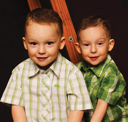 Cole & Luke Green now, at 4 years old. (photography by Mel Carll)