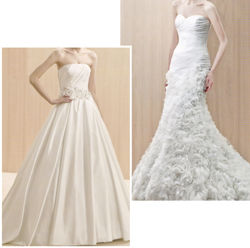 available at La Soie Bridal Valencia; 288-1989