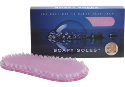 Mothers-to-be, seniors and athletes will appreciate this foot-shaped pad and soap that cleans and massages feet without awkward bending and balancing.<BR><em><strong>Foot Solutions<BR>661-702-0070</strong></em>