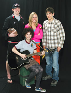 BACK: L to R - Ryan Wolfe, Shannon Krell, Johnny Spelta. FRONT: Anna Fleischer