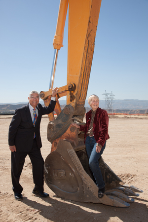 Councilmembers Bill Miranda and Laurene Weste take a closer look at the site